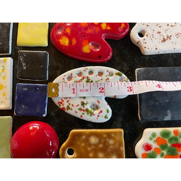 LOT OF 30 + VINTAGE GLAZED TILE SAMPLES MIXED TRAVERTINE MULTICOLOR PATTERN - Picture 10 of 10